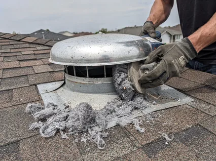 Cleaning Dryer Vent On Roof in Longmeadow