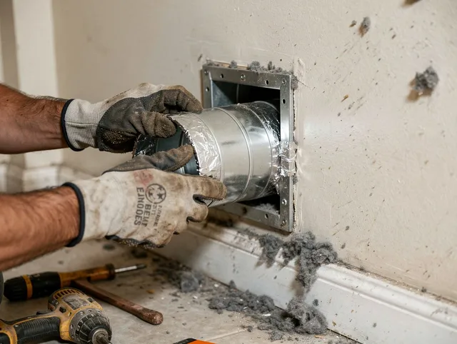 Professional dryer vent repair and installation by Longmeadow Dryer Vent Cleaning in Longmeadow